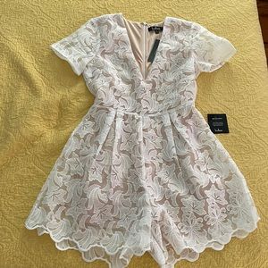 Lulus white lace romper!! Brand new with tags!